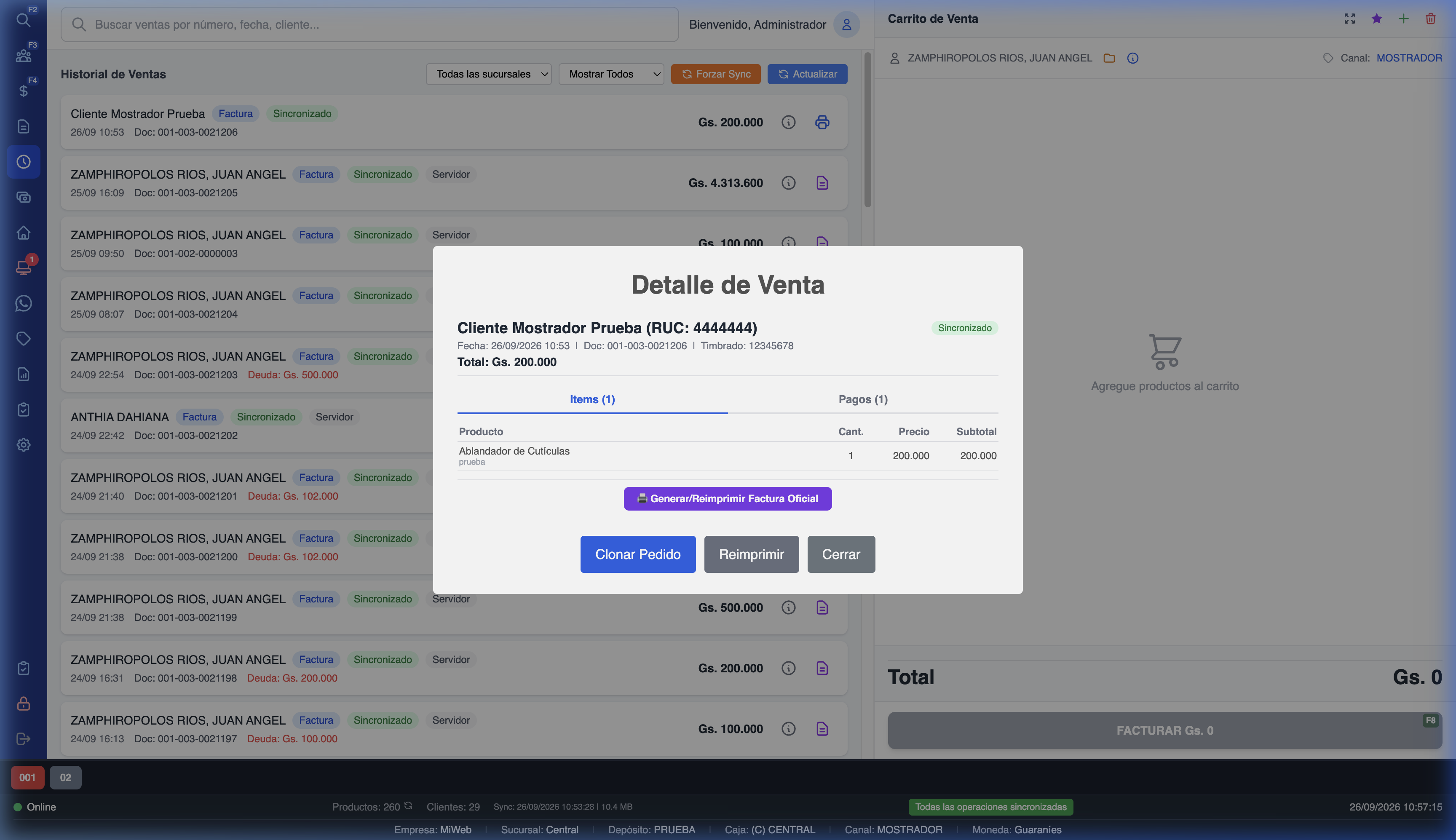 Ticket Exitoso POS